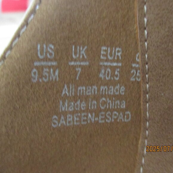 Zodiac Sabeen Ankle-Strap Espadrille Wedge Sandals $99 Size 9 1/2 Gold - 1264 - Picture 8 of 10